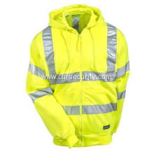 Men's High Visibility Yellow Hooded Sweatshirt